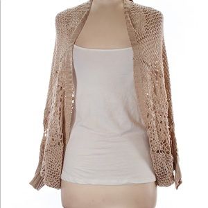 Tan Paper Crane sweater shrug